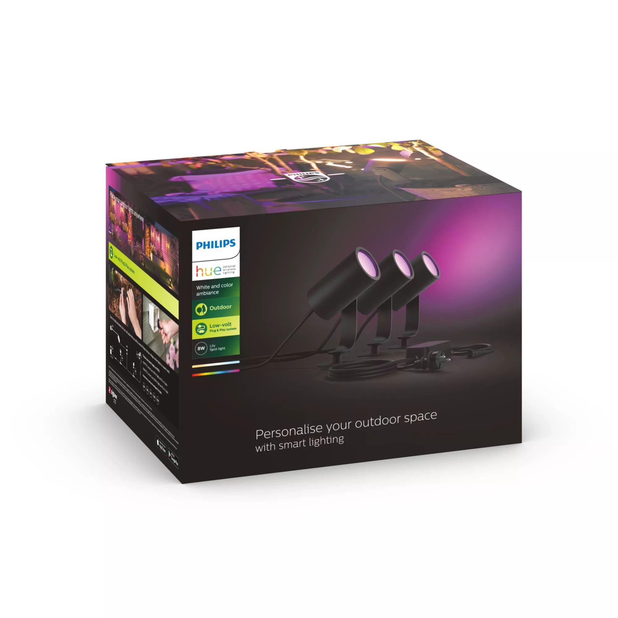 Foco de Jardim Inteligente PHILIPS Hue Lily 17414/30/P7 (Alumínio - Preto), miniatura 8