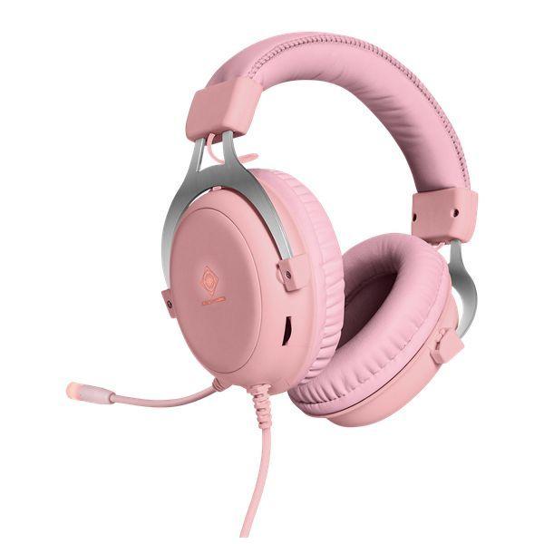 Headset Gaming DELTACO GAM-030-P (Arco de cabeça - Com fios - USB Tipo-A - Rosa) — miniatura 3