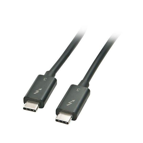 Cabo Thunderbolt LINDY 41556 (1 m - USB C - Preto) — miniatura 3