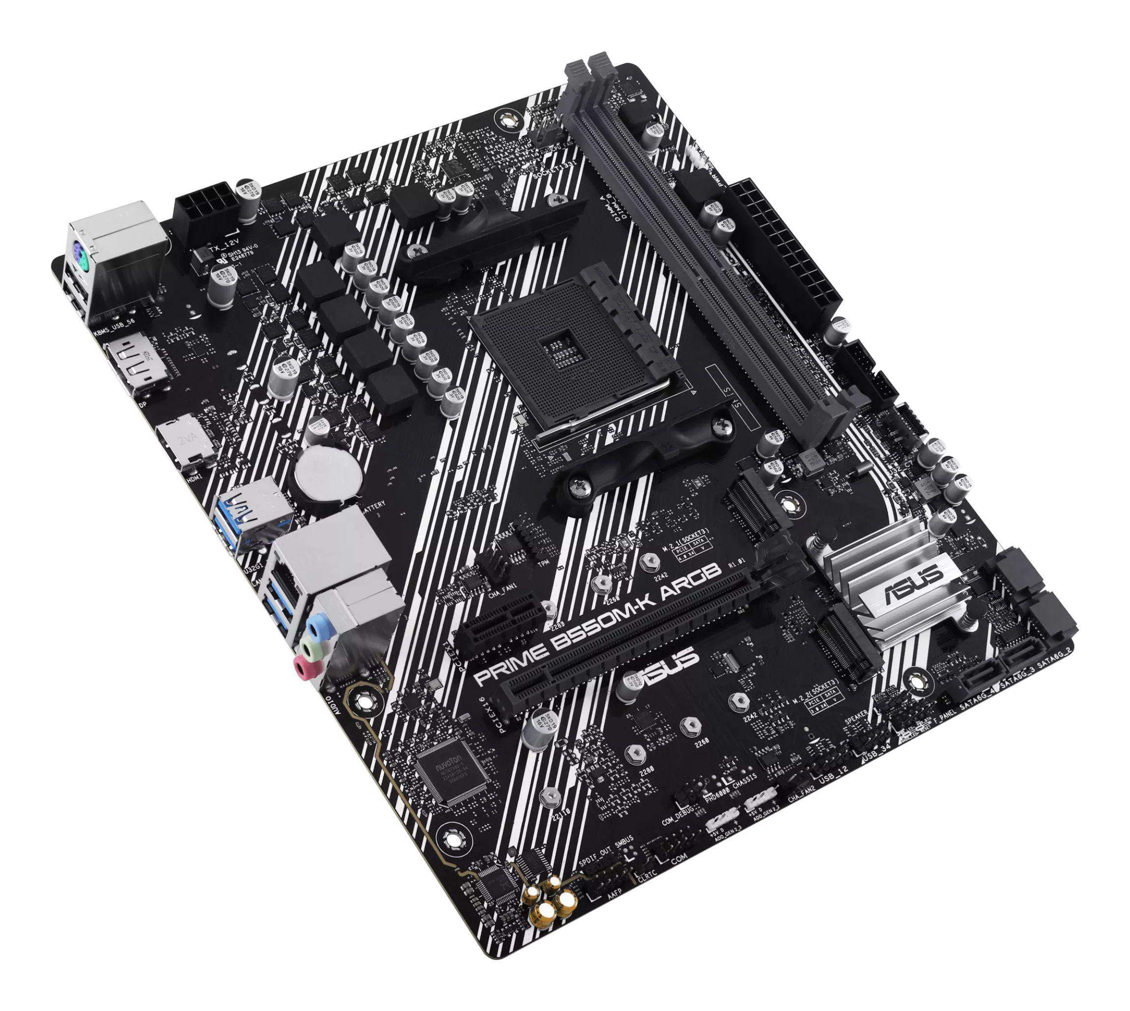 Motherboard ASUS PRIME B550M-K ARGB (AM4 - micro ATX - Duplo canal), miniatura 5