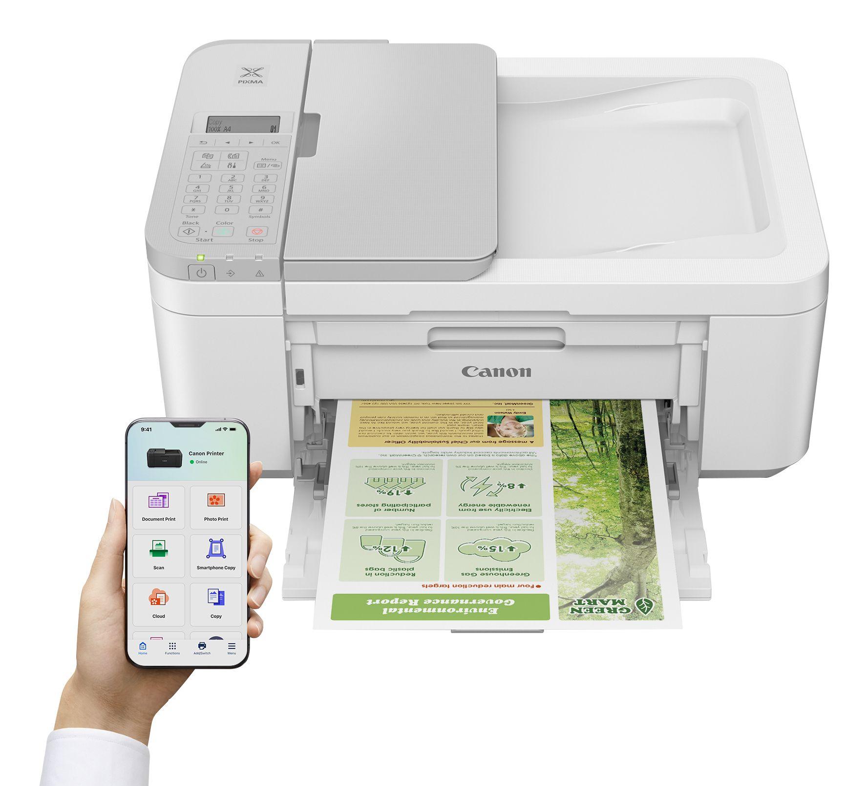 Impressora Multifunções CANON PIXMA TR4756i (A4 - Impressão a cores - 100 folhas - Branca), miniatura 3