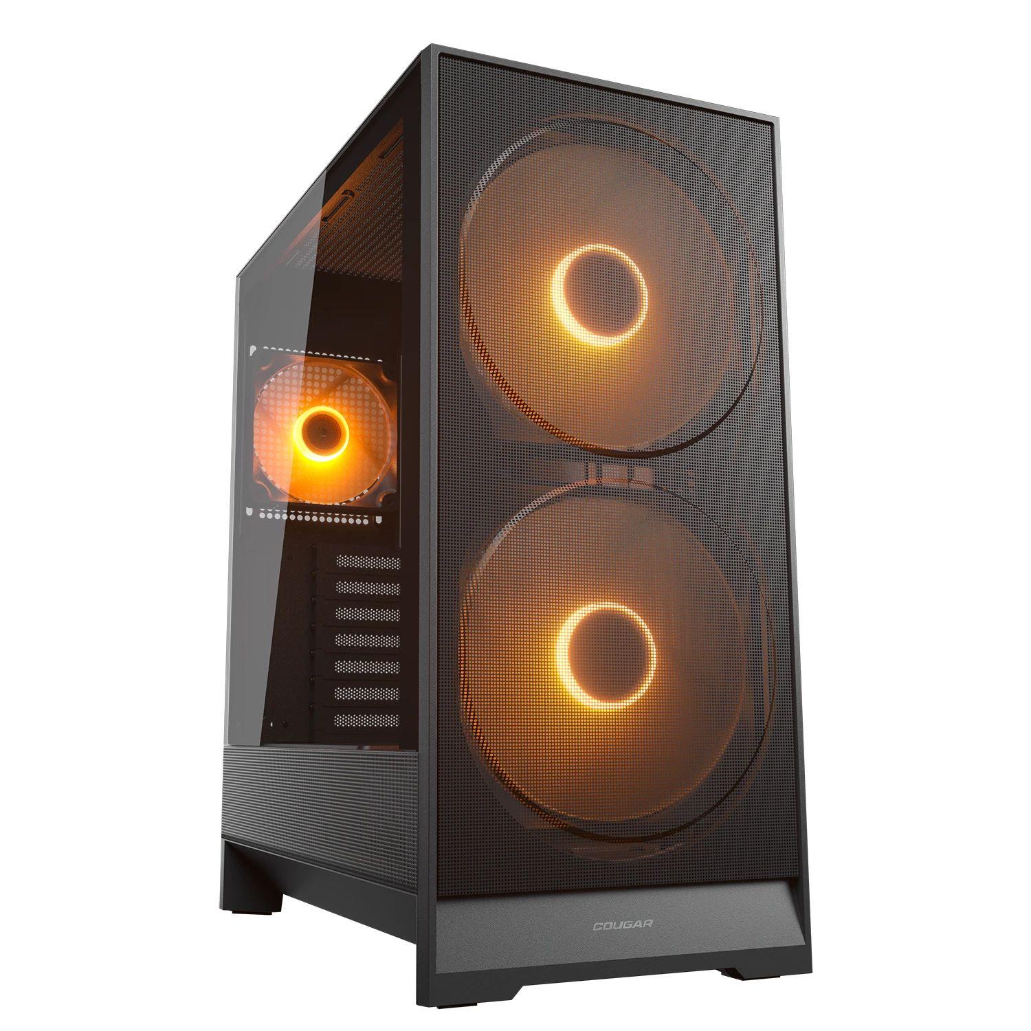Caixa de Computador COUGAR Airface 180 CGR-5VA4B-RGB (ATX, CEB, Micro ATX, Mini-ITX - Midi Tower - 17 cm - Preto)