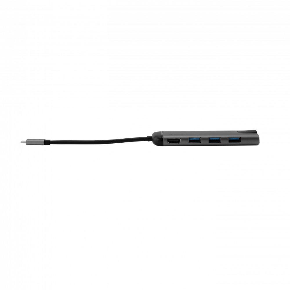 Dock USB-C VERBATIM 49142 (0,015 m - Preto/Prateado) — miniatura 4