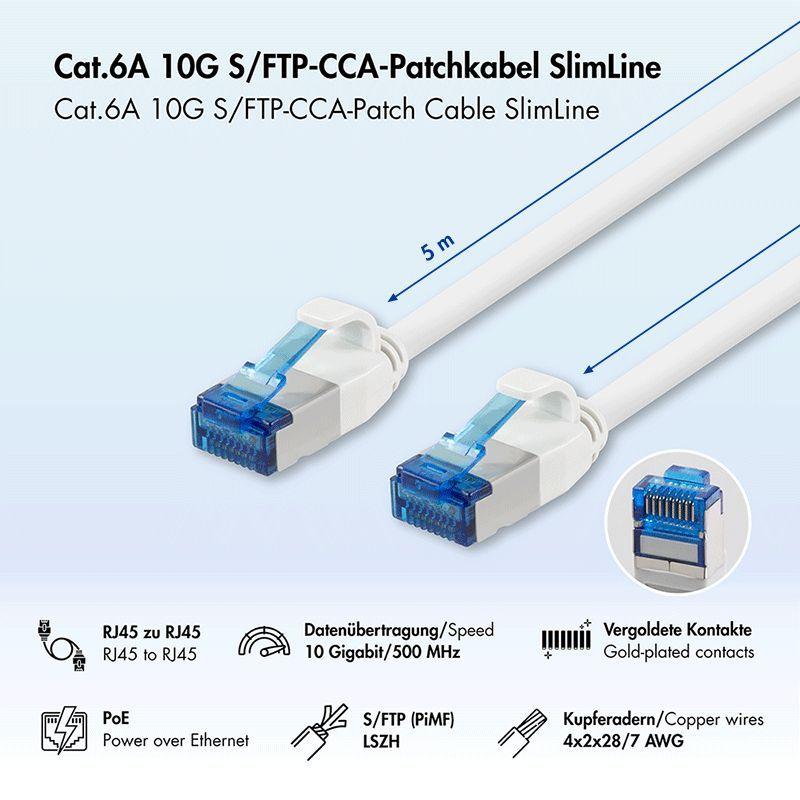 Cabo de Rede LOGILINK CP5071S (5,00 m - Cat.6A - Branco) — miniatura 2