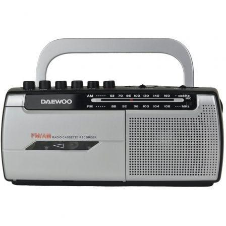 Rádio Portátil com Leitor e Gravador de Cassetes DAEWOO DW1107 (Jack de 3,5 mm - Cinzento)