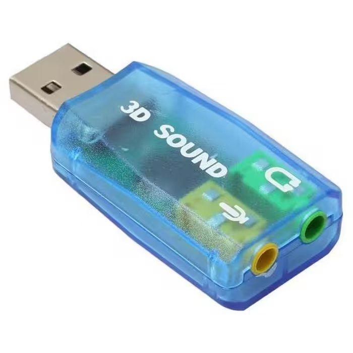 Placa de Som Externa GEMBIRD SC-USB-02 (Azul Transparente) — miniatura 3