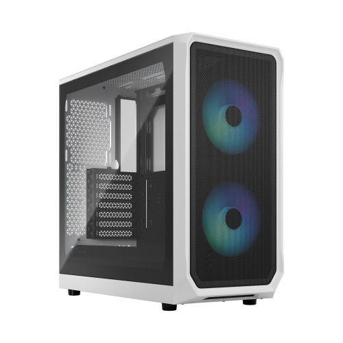 Caixa ATX FRACTAL DESIGN Focus 2 RGB White TG Clear Tint (ATX, Micro ATX, Mini-ITX - 2,5" - Mini-ITX, ATX, Micro ATX - Branco)