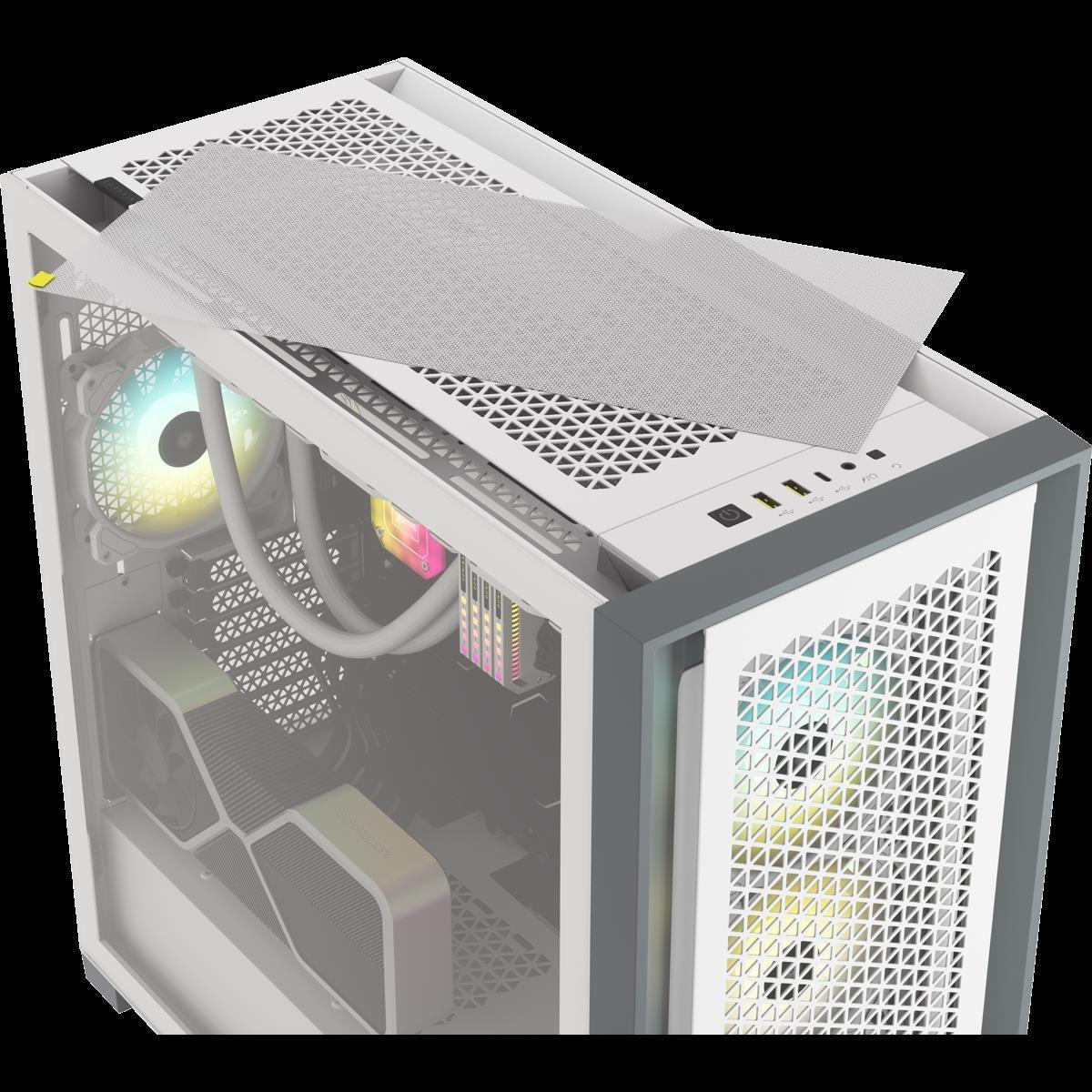 Caixa PC CORSAIR iCUE 5000D RGB Airflow (Midi Tower - Multi - 17 cm - Branco)