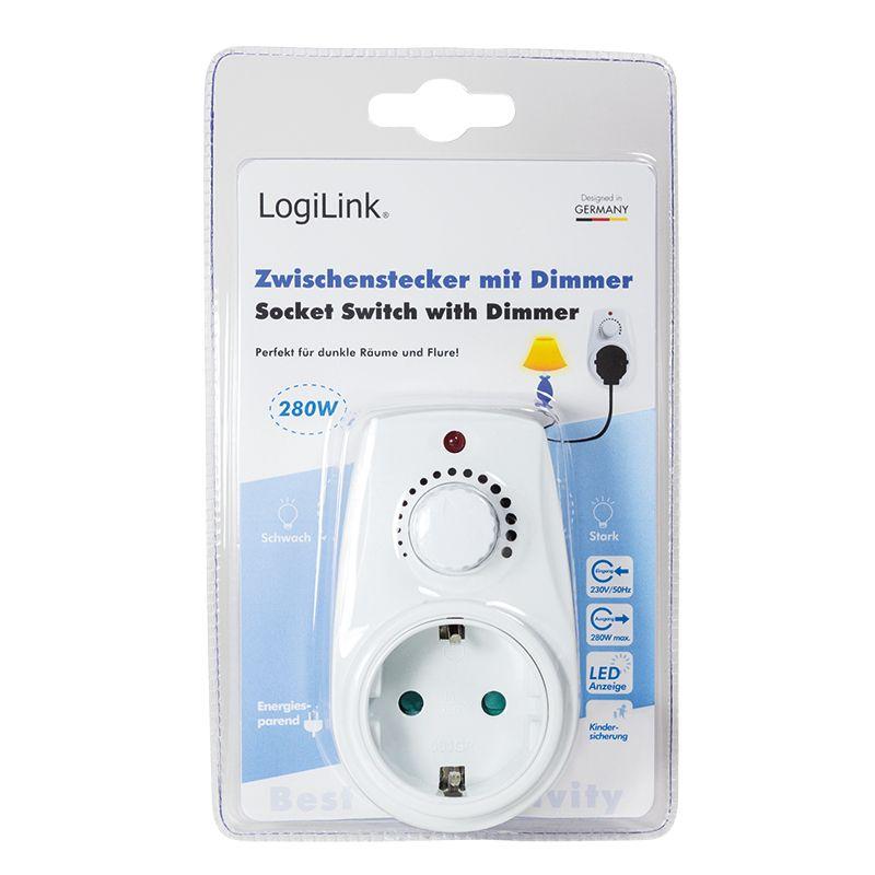 Adaptador de Tomada com Regulador de Intensidade LOGILINK PA0151 (Branco) — miniatura 5