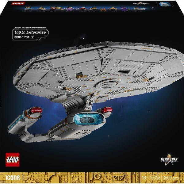 LEGO 10356 Icons Star Trek: U.S.S. Enterprise NCC-1701-D™ (18+ anos - 3600 peças), miniatura 3