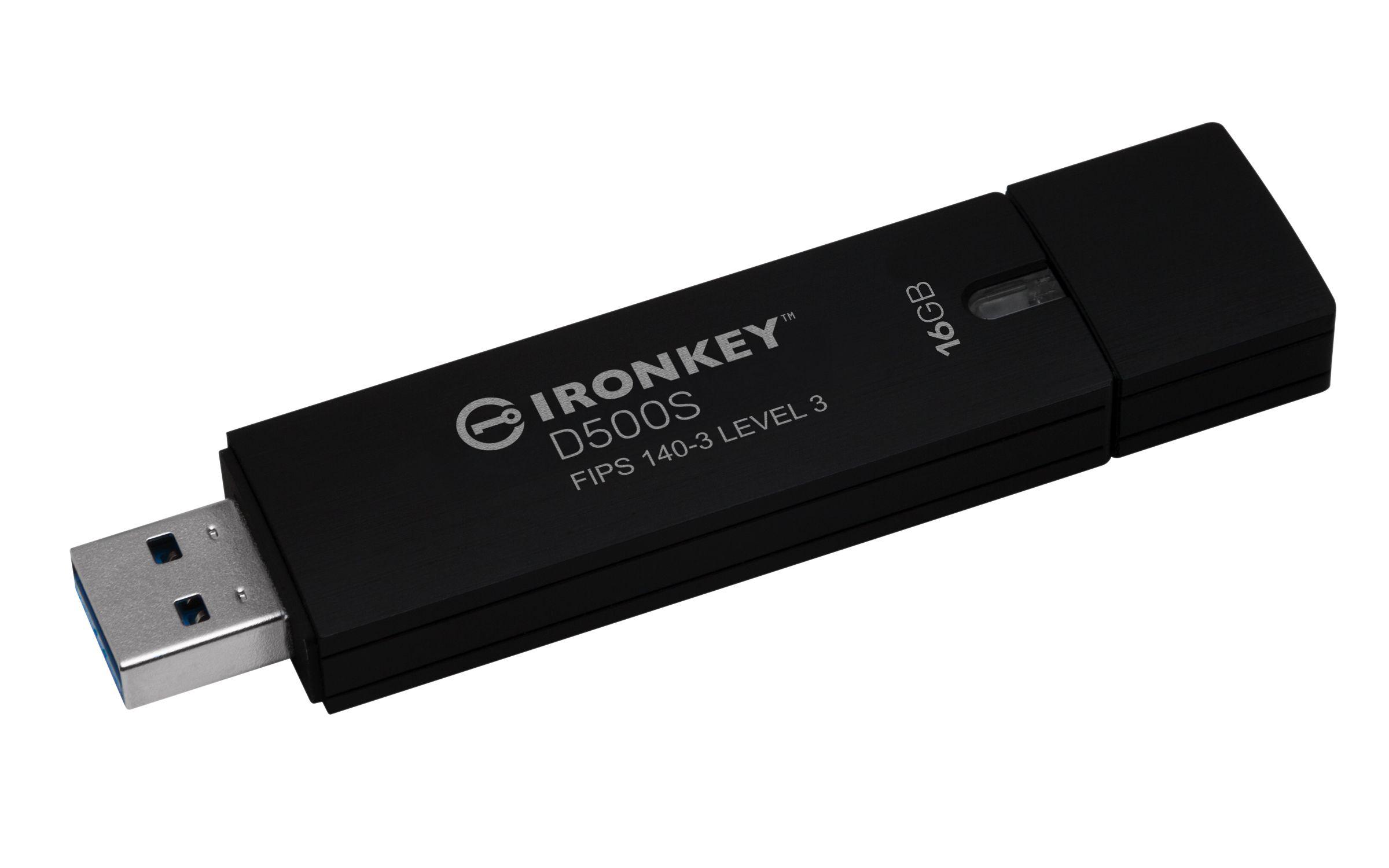 Pen USB KINGSTON IronKey D500S (USB Type-A - 3.2 Gen 1 - Tampa - Preto) — miniatura 5