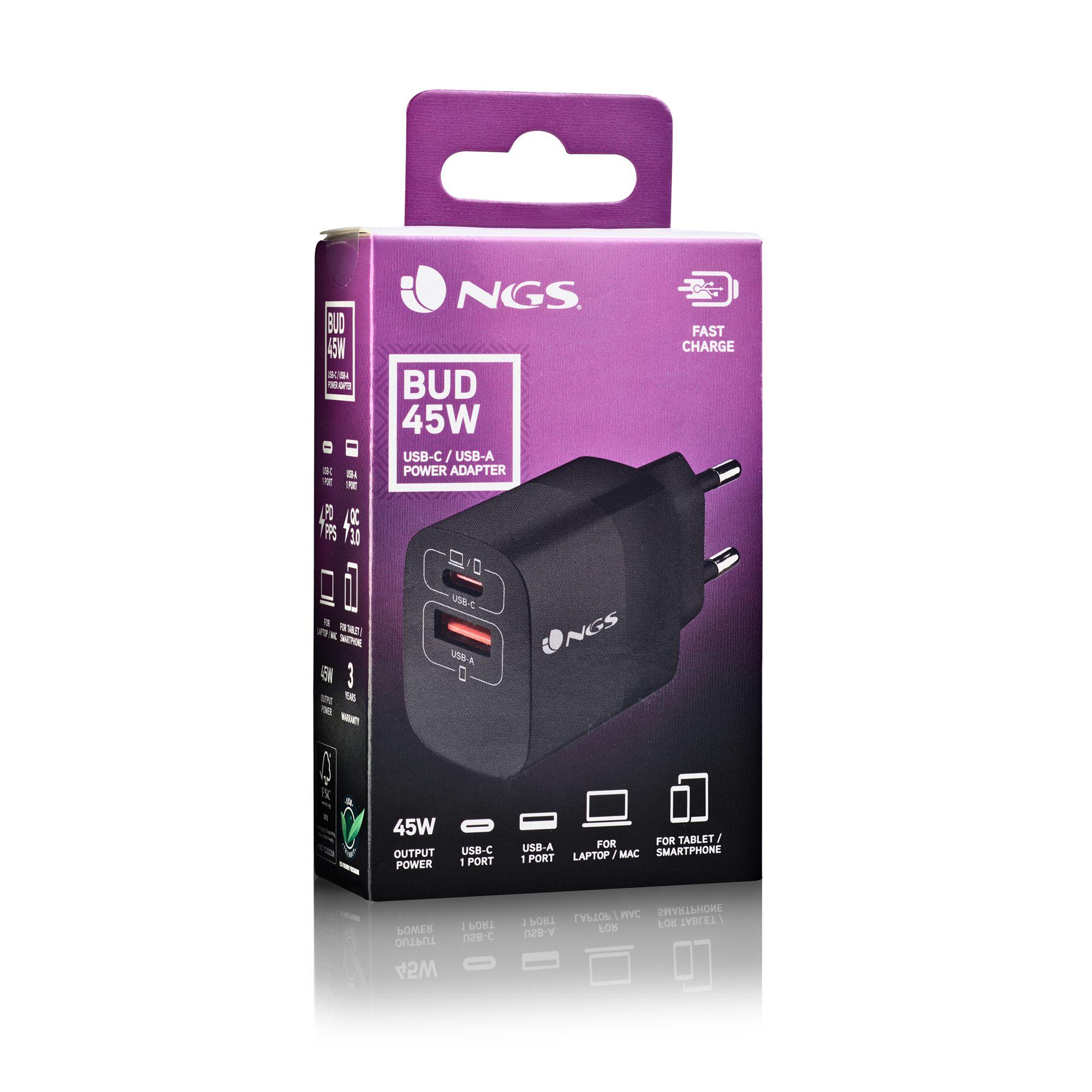 Carregador de Parede NGS BUD45W (Universal - Preto) — miniatura 5