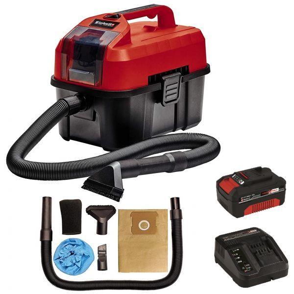 Aspirador de Sólidos e Líquidos EINHELL TC-VC 18/10 Li-Solo (Preto/Vermelho), imagem 1