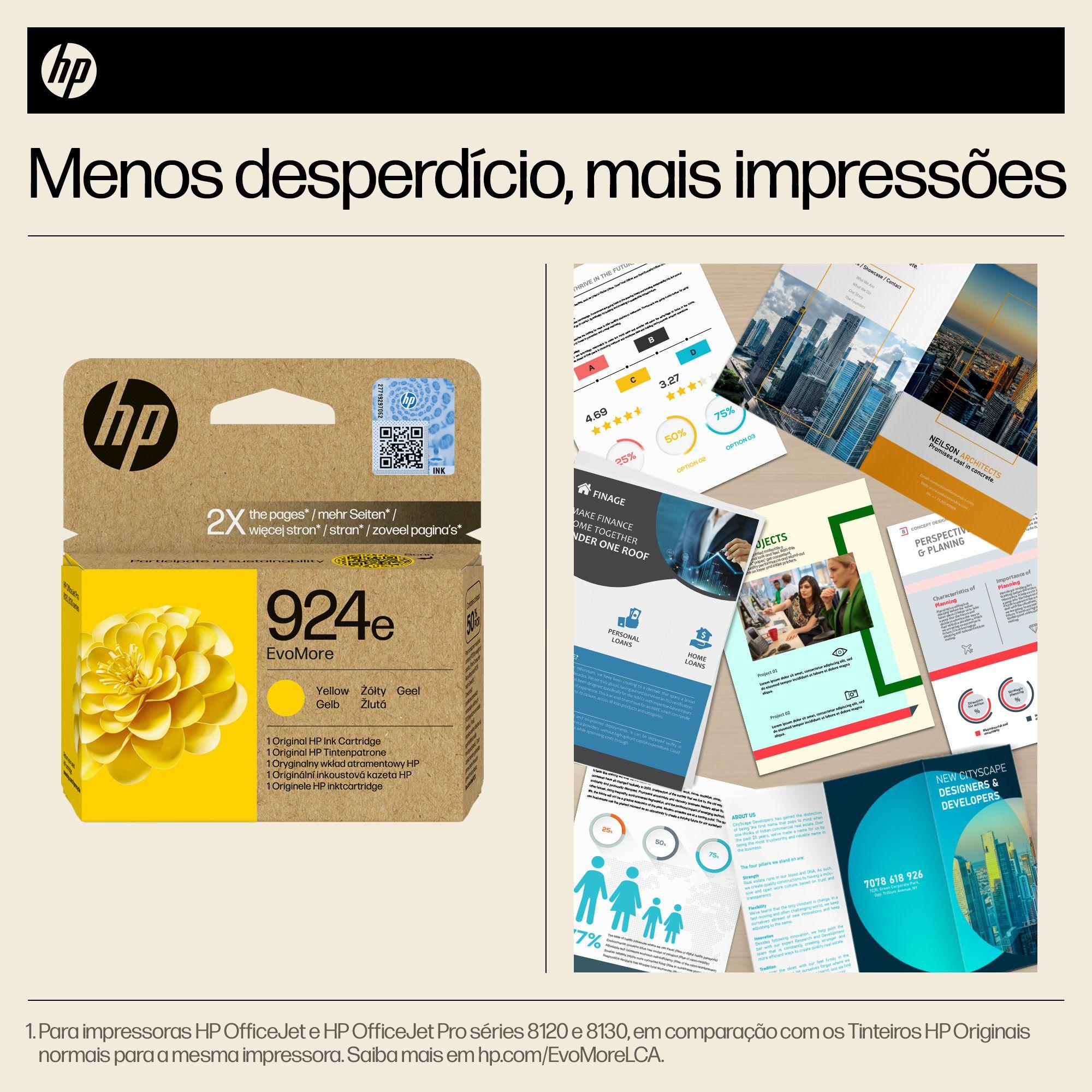 Tinteiro HP 924e (800 páginas - Amarelo), miniatura 3