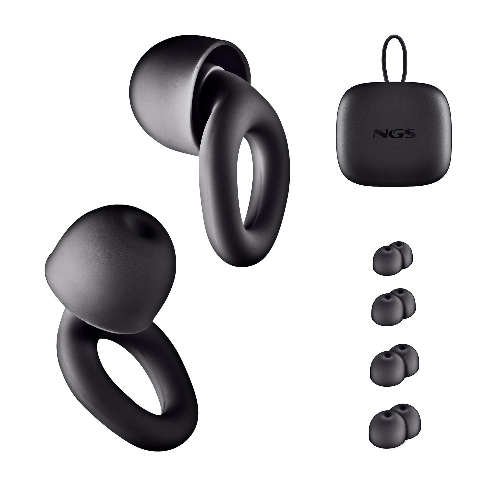 Tampões de Ouvido NGS NOON BLACK (Silicone - Preto), miniatura 7