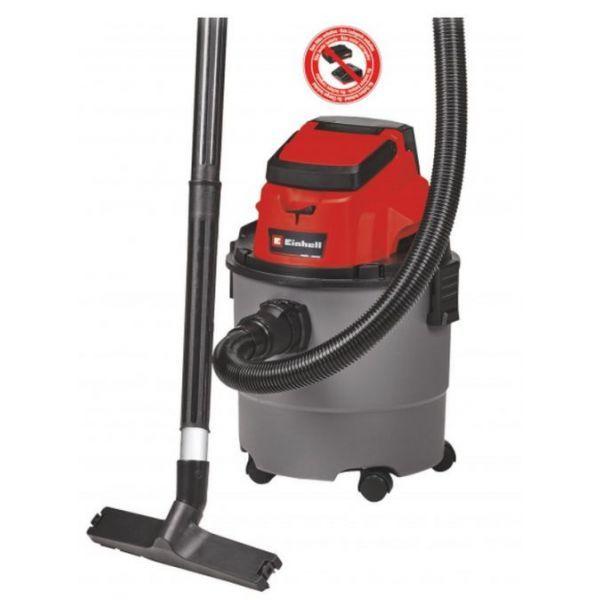 Aspirador de Tambor EINHELL TC-VC 18/15 Li-Solo (8000 Pa - Cinzento/Vermelho)