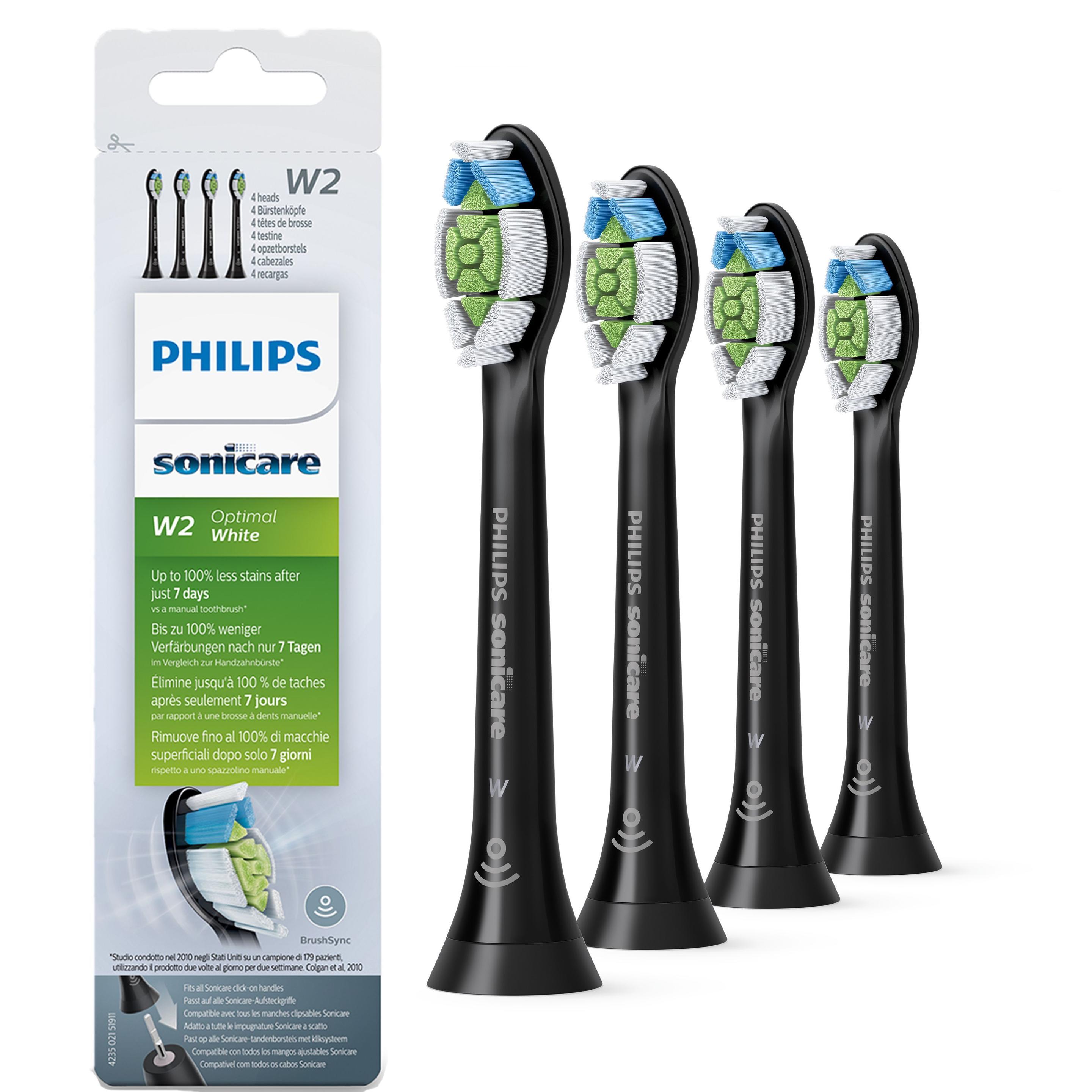 Cabeças de Escova Elétrica PHILIPS Sonicare W2 Optimal White HX6064/11 (Preto) — miniatura 2