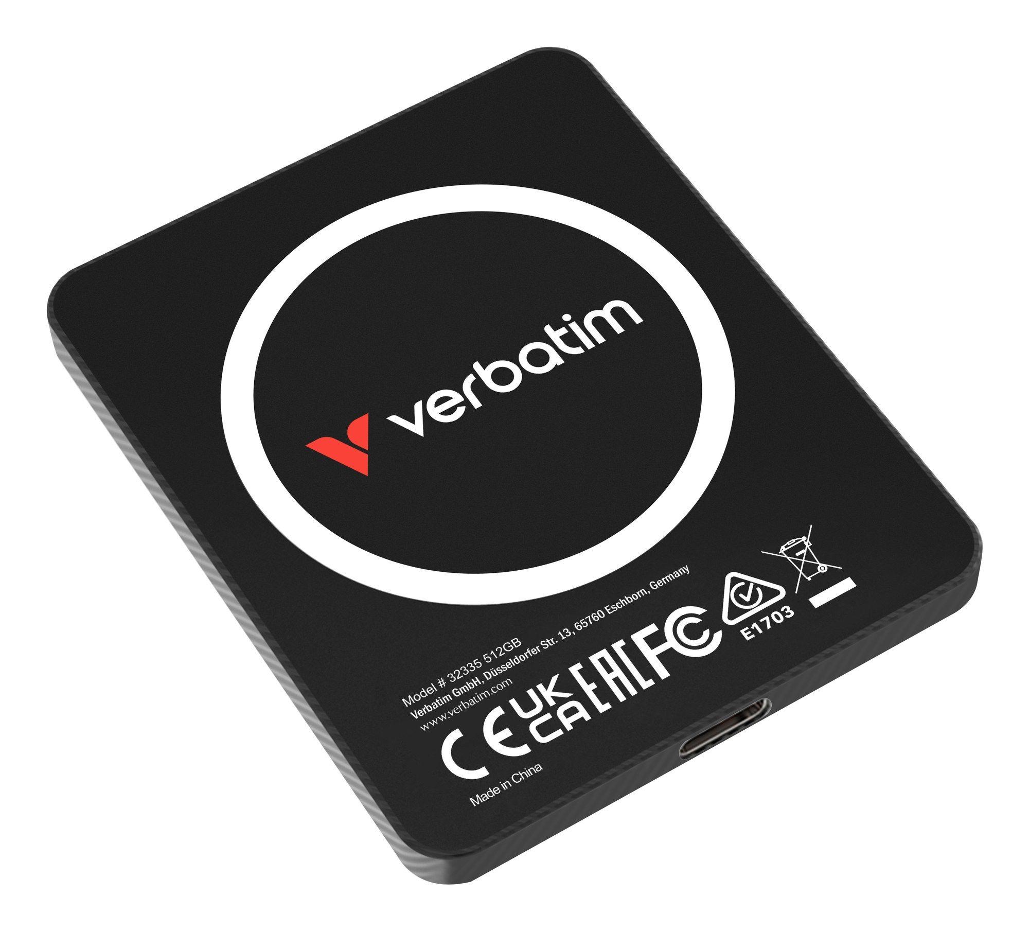 SSD VERBATIM SnapBack Ultra Slim 512GB (512 GB - M.2 - USB 3.2 Gen 2x2 - Preto)