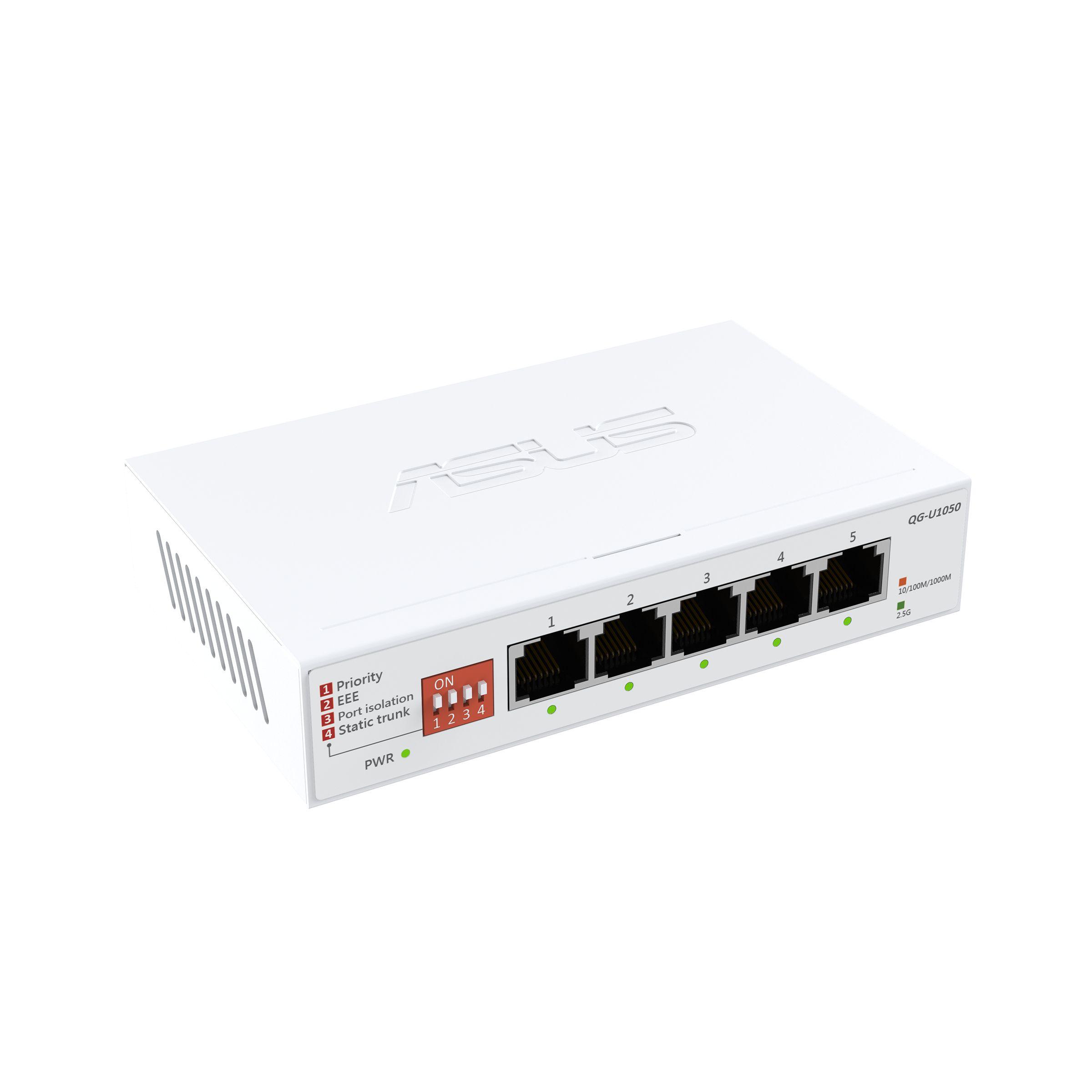 Switch ASUS QG-U1050 (2.5G Ethernet - 8 MB - 5 Portas - Branco), miniatura 3