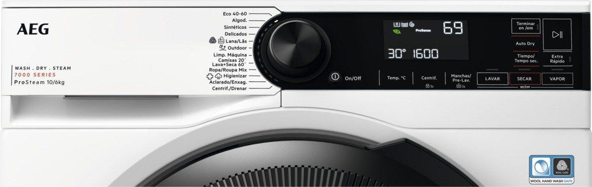 Máquina de Lavar e Secar Roupa Independente AEG LWR7316O4B (B - 10 kg - 6 kg - Branco), miniatura 2
