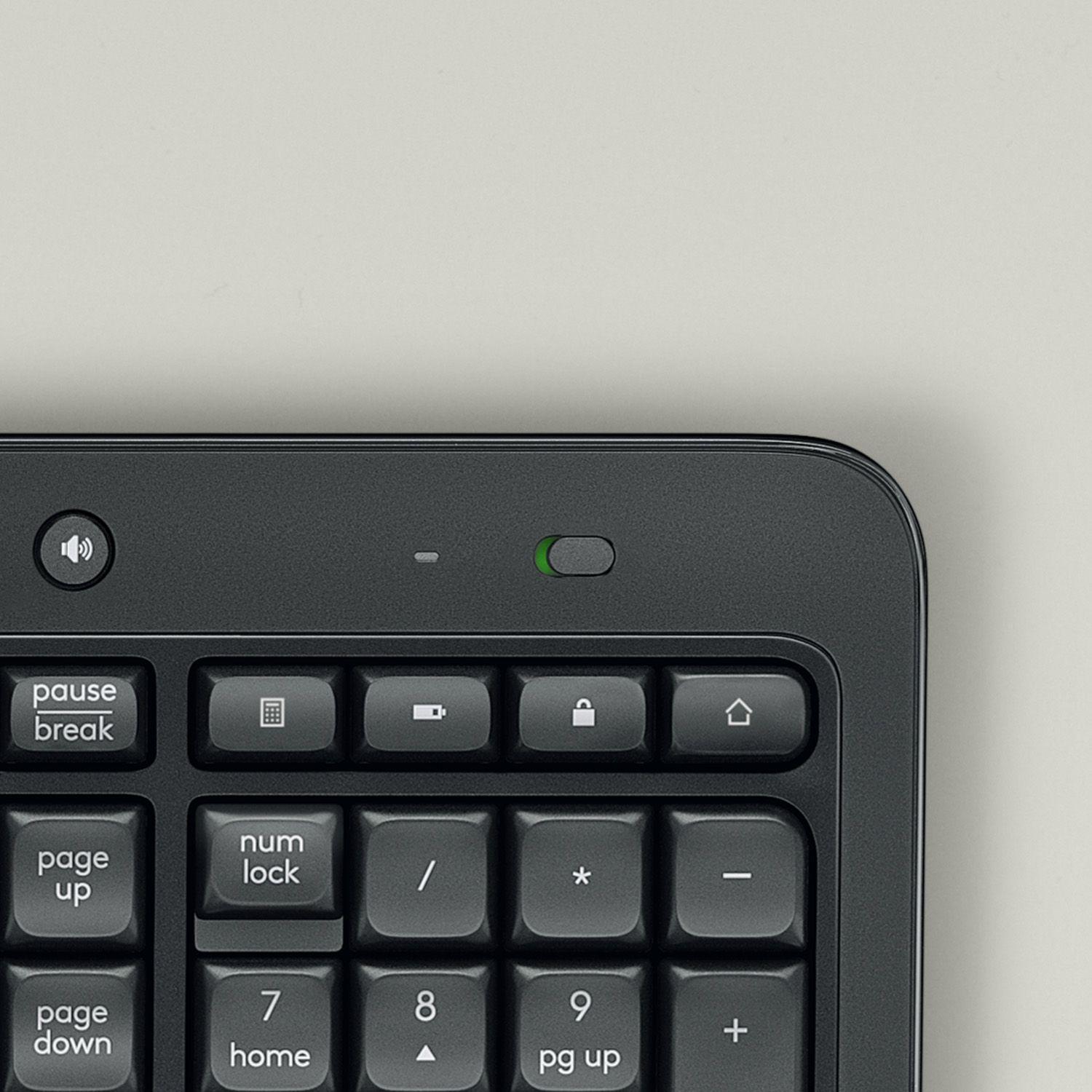 Conjunto de Teclado e Rato LOGITECH MK540 Advanced (Belga - Interruptor de membrana - Tamanho completo - Preto) — miniatura 10