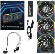 Kit de 3 Ventoinhas LIAN LI UNI FAN SL120 LCD Wireless Reverse Blade (2,64 W - Preto)