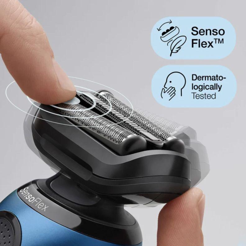 Máquina de Barbear BRAUN Series 6 61-B4500cs (Azul e Preto), miniatura 3