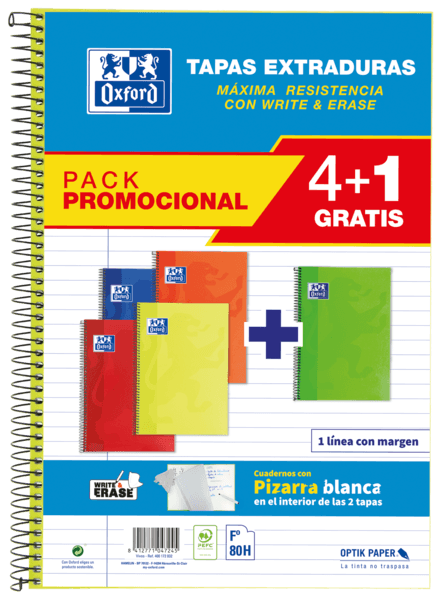 Caderno Espiral OXFORD School Classic (Plástico resistente - Cores sortidas) — miniatura 2
