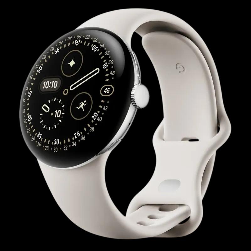 Smartwatch GOOGLE Pixel Watch 4 (Redondo - AMOLED - IP68 - Prateado/Porcelana)