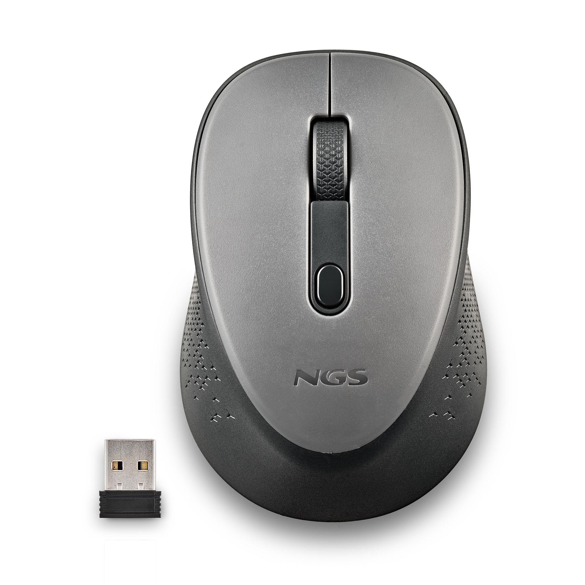 Rato NGS Dew (Ambidestro - 1600 DPI - Ótico - Cinzento)