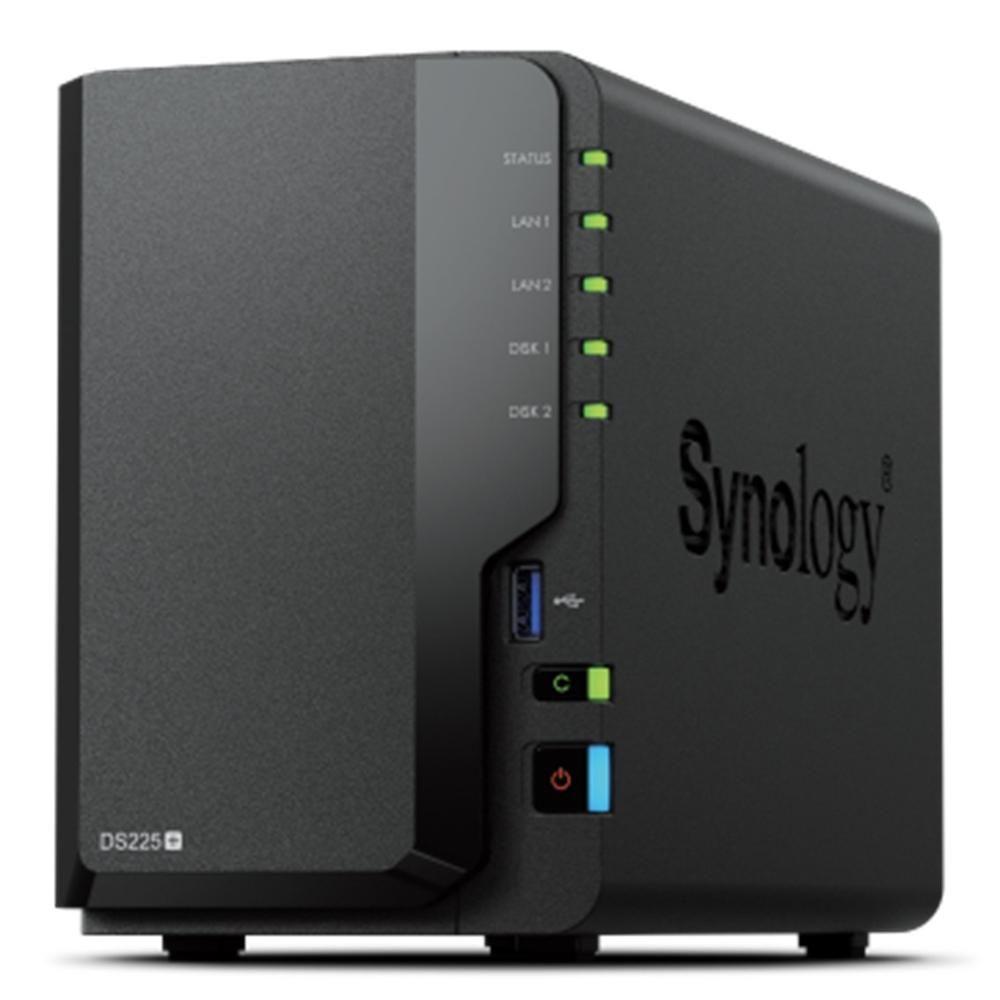 NAS SYNOLOGY DiskStation DS225+ (SATA - 2 GB - 2 baias - Preto)