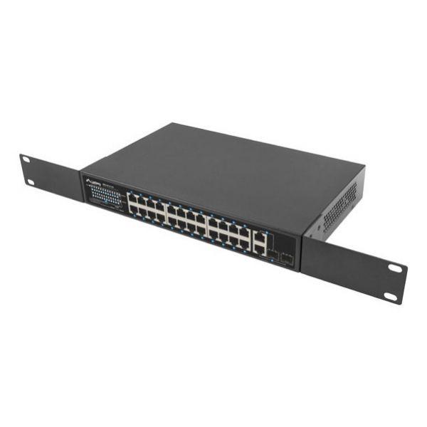 Switch de Rede LANBERG RSFE-24P-2C-250 (Gigabit Ethernet - 4 MB - 8,8 Gbit/s - Preto), miniatura 4