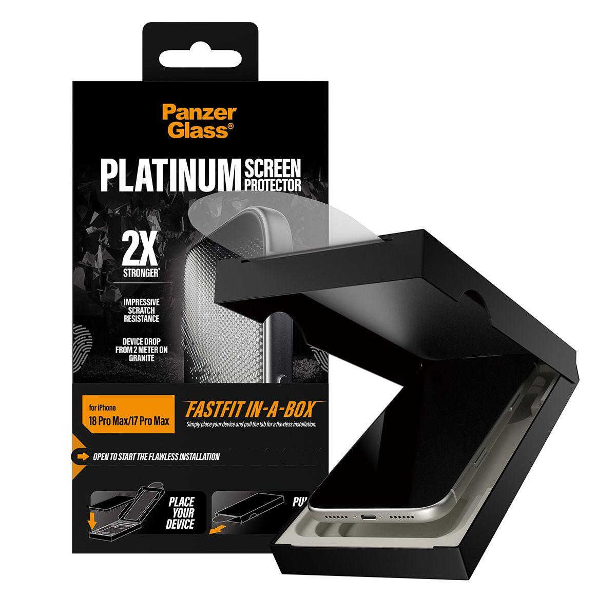 Película Protetora de Ecrã PANZERGLASS Platinum para iPhone 17 Pro Max (Transparente), miniatura 5