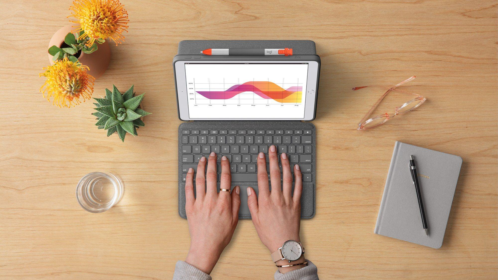 Teclado LOGITECH Combo Touch (Nórdico - Mini - Smart Connector - Grafite) — miniatura 6