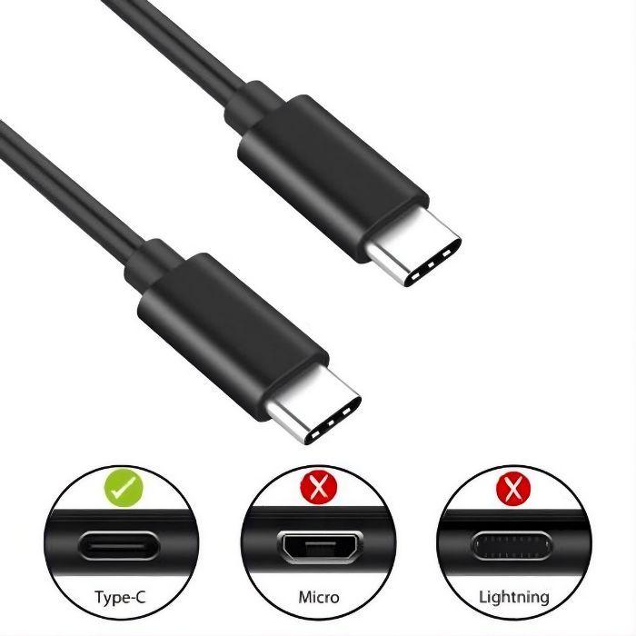 Cabo USB-C para USB-C EWENT EC1035 (1 m - USB C - Preto) — miniatura 2