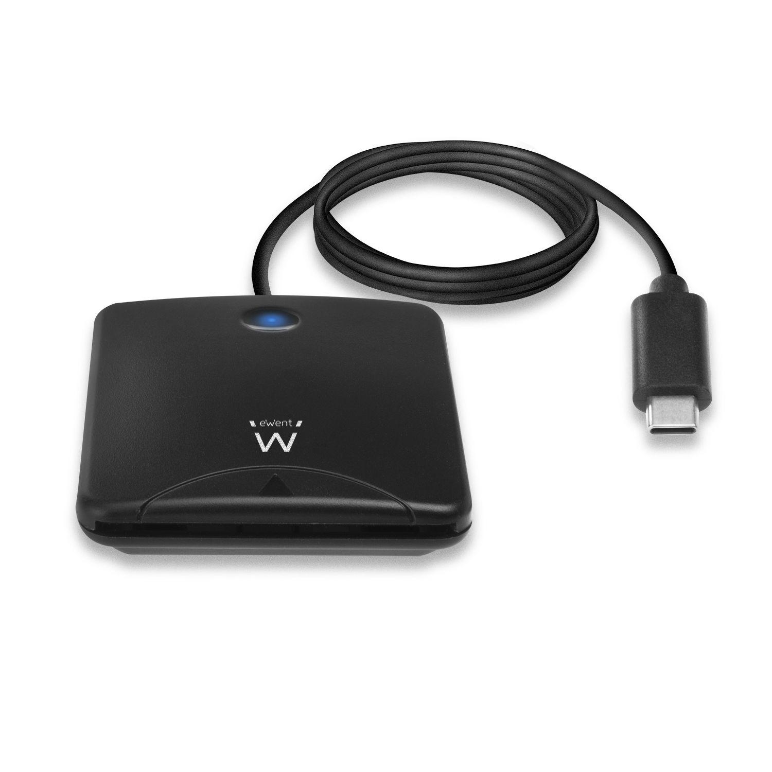 Leitor de Cartão de Cidadão e Smart Card EWENT EW1055 (Plástico - Preto), miniatura 2