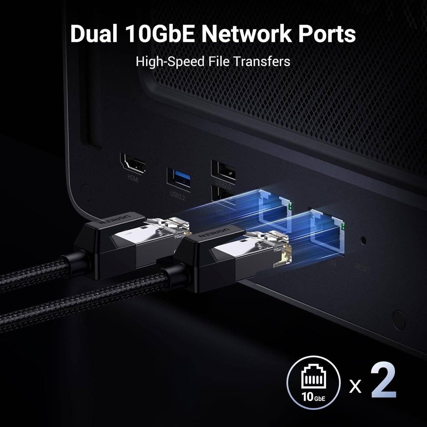 NAS UGREEN NASync DXP8800 Plus (M.2, SATA - 8 GB - 10 baias - Cinzento), miniatura 5