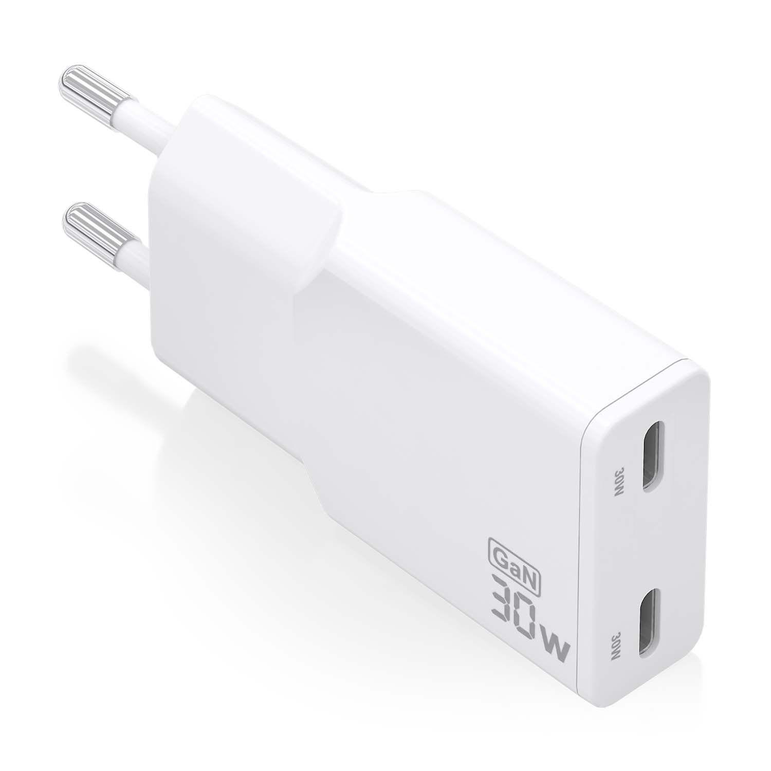 Carregador de Parede AISENS ASCH-30W2P048-W (30 W - Branco)
