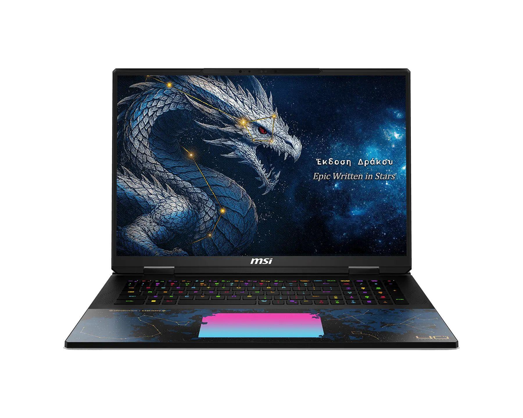Computador Portátil MSI Titan 18 HX Dragon Edition Draco Epic A2WJ-1218DE (18" UHD+ - 96GB - 4TB SSD - RTX 5090 - Layout DE - Preto)