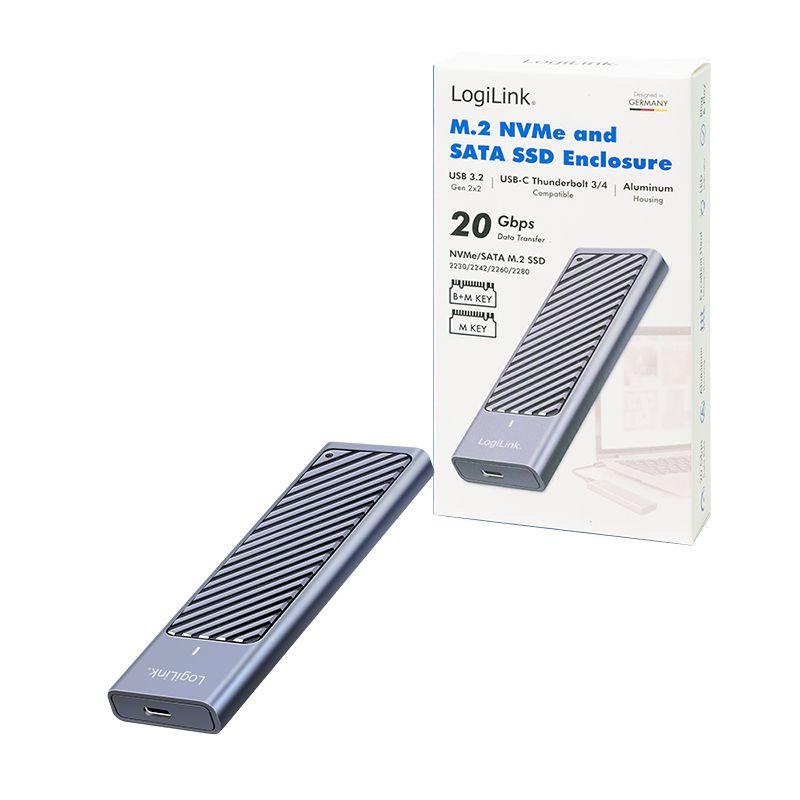 Caixa Externa SSD LOGILINK UA0435 (10 TB - M.2 - M.2, SATA - Cinzento) — miniatura 7