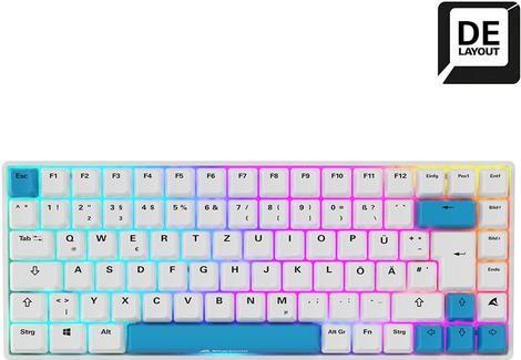 Teclado SHARKOON SGK50 S3 Dye-sub GPRO Yellow DE (Alemão - Gateron Yellow - 75% - Branco)