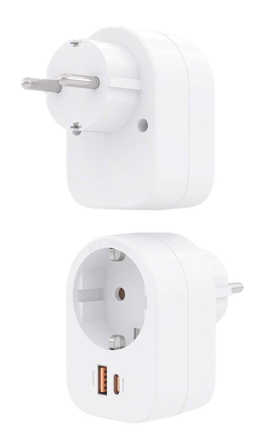 Extensão de Tomada de Parede AISENS ASPS-1A1C06-W (3680 W - 20 W - Branco), miniatura 3