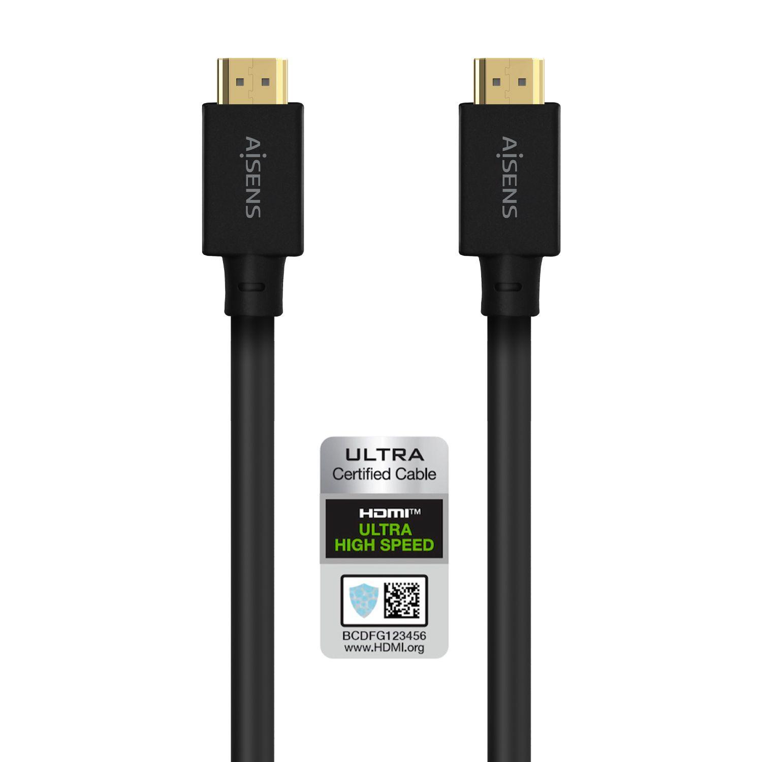Cabo HDMI AISENS A150-0680 (5 m - 120 Hz - HDMI Tipo A padrão - Preto)