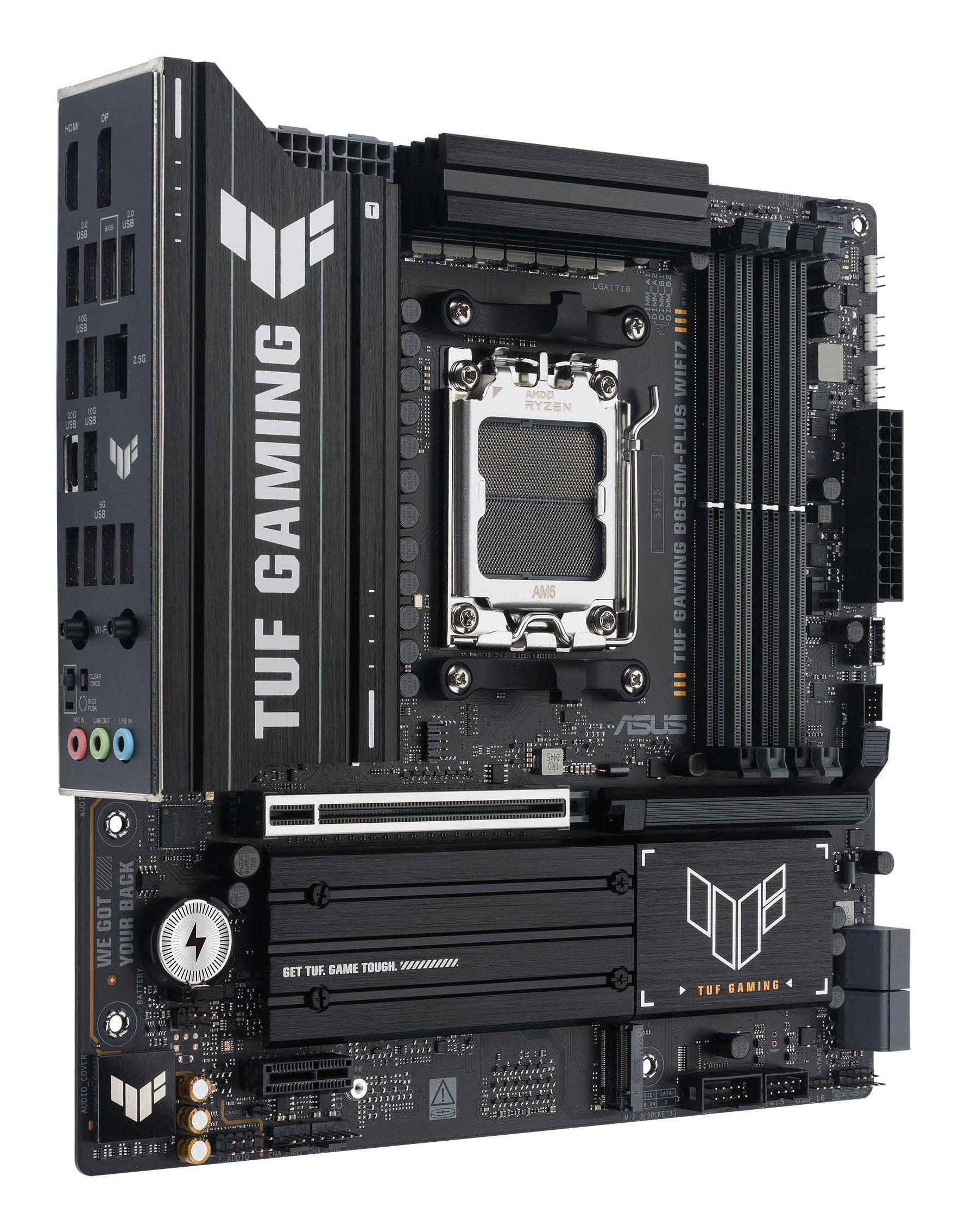 Motherboard ASUS TUF GAMING B850M-PLUS WIFI7 (AM5 - micro ATX - ATX - Preto), miniatura 3