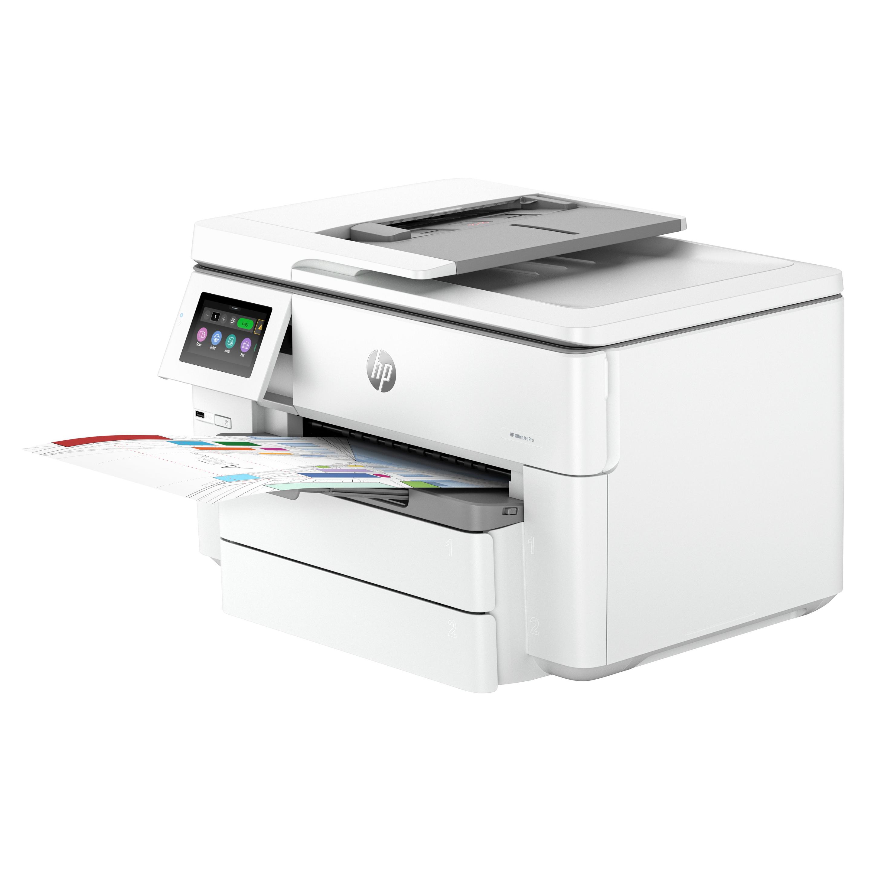 Impressora Multifunções HP OfficeJet Pro 9730e (A3 - Impressão a cores - 500 folhas - Cinzento), miniatura 3