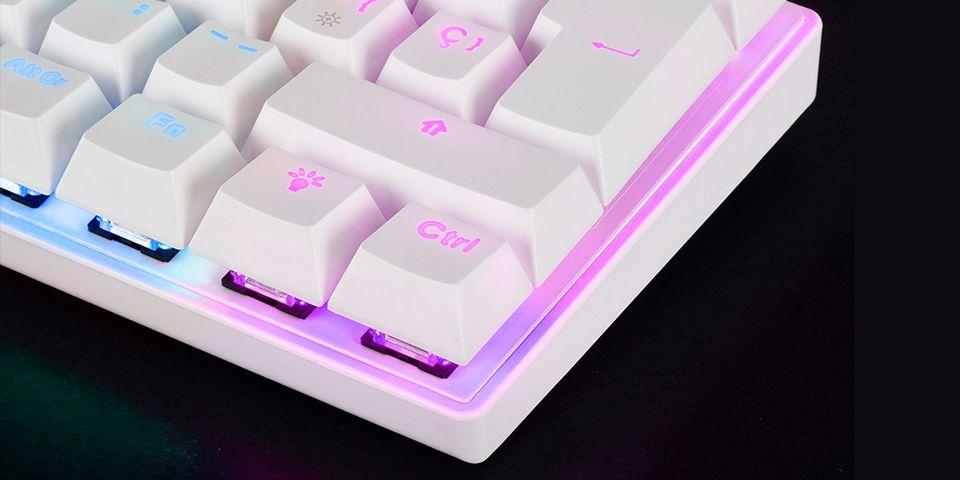 Teclado Gaming MARS GAMING MK60 (Italiano - Interruptor de chave mecânico - 60% - Branco) — miniatura 5