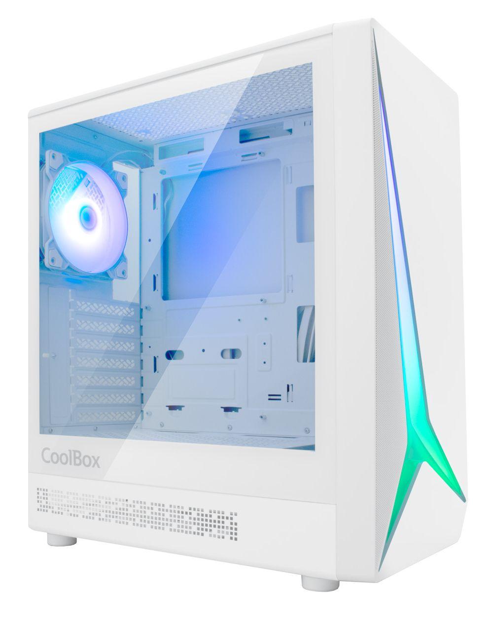Caixa PC Gaming COOLBOX GA450 Starlight White (ATX, Micro ATX, Mini-ITX - Torre - 16,4 cm - Branco)
