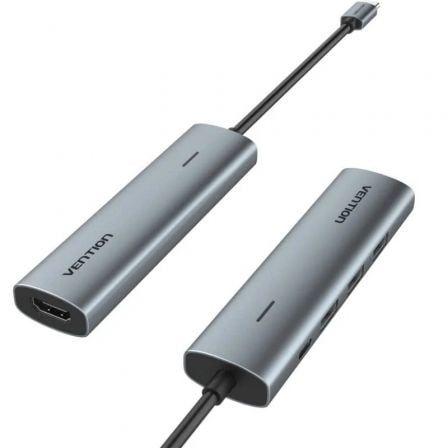 Hub USB-C VENTION TGGHB (0,15 m - Cinzento)