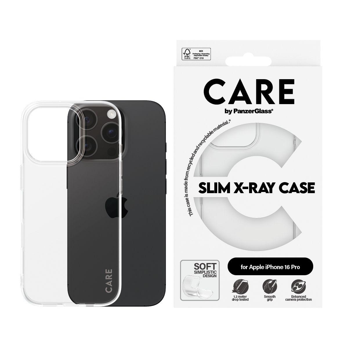 Capa PANZERGLASS CARE Case Fashion X-Ray Soft Basic iPhone 16 Pro (Apple - Transparente), miniatura 2