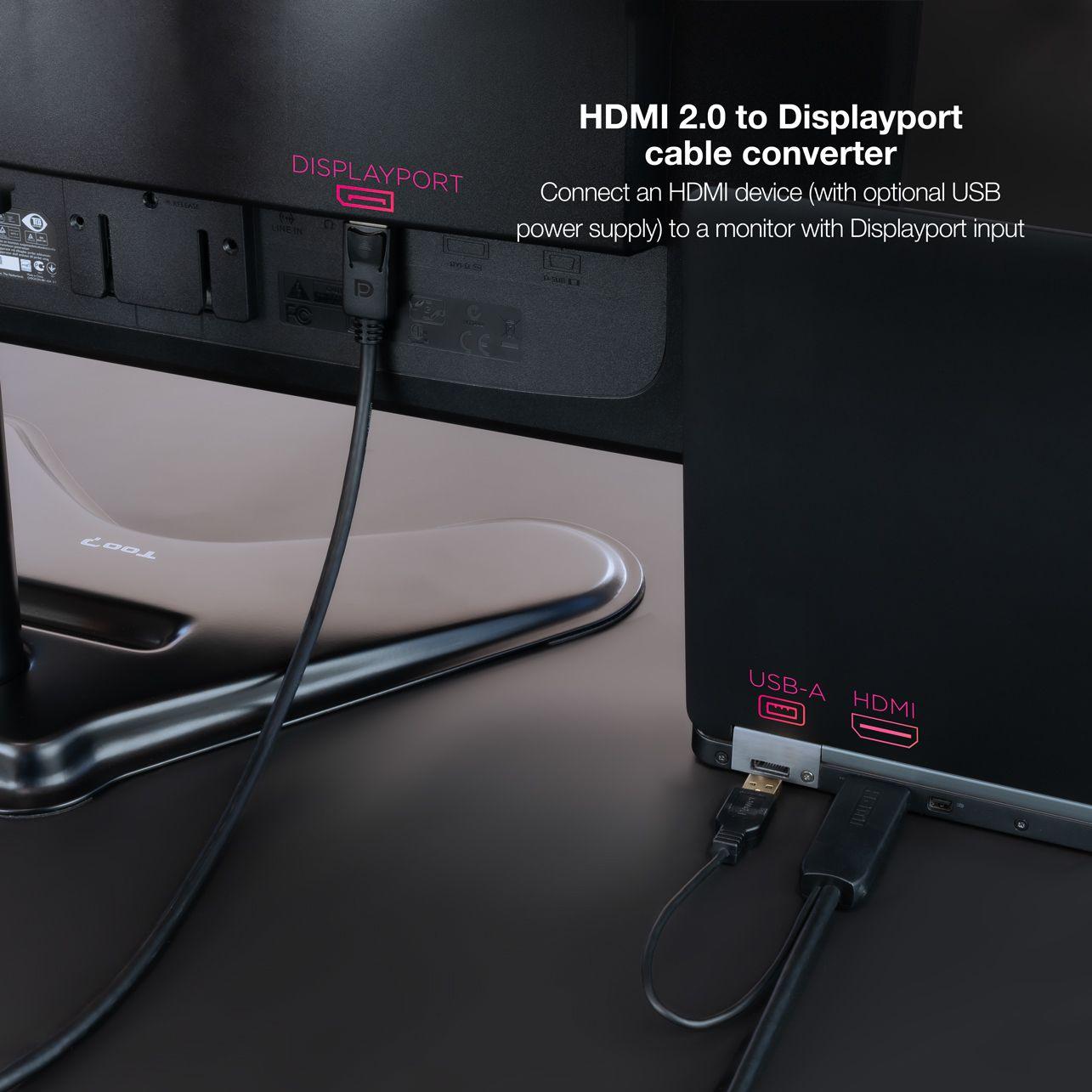 Cabo Conversor NANOCABLE 10.15.4352 (1,8 m - HDMI + USB Type-A - Preto) — miniatura 5